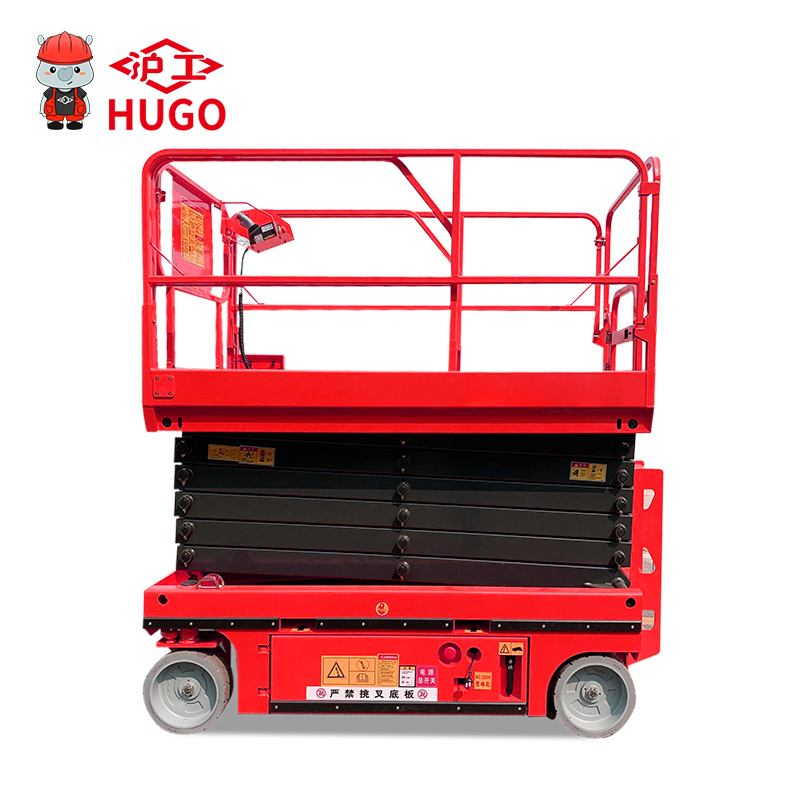 HUGO 6M 300KG Full Self Lifting Alta Plataforma de elevação hidráulica móvel ao ar livre Mesa de elevação de trabalho em altura